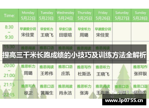 提高三千米长跑成绩的小技巧及训练方法全解析